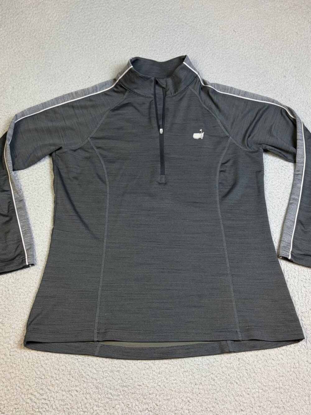 Masters Tech 1/4 Zip Mens Size Large Gray Golf Augusta Performance Casual
